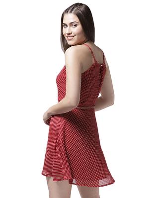 halter neck belted fit and flare dress - 15615396 - Standard Image - 3