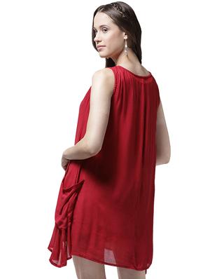 pocket detail asymmetric dress - 15615398 - Standard Image - 3