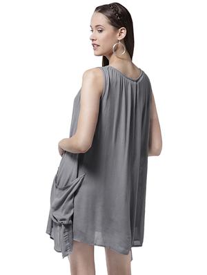 pocket detail asymmetric dress - 15615400 - Standard Image - 3