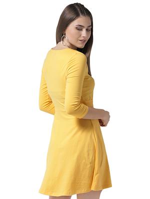 self tie waist front overlap dress - 15615406 - Standard Image - 3