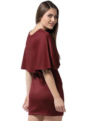 round neck overlay bodycon dress - 15615408 - Standard Image - 3