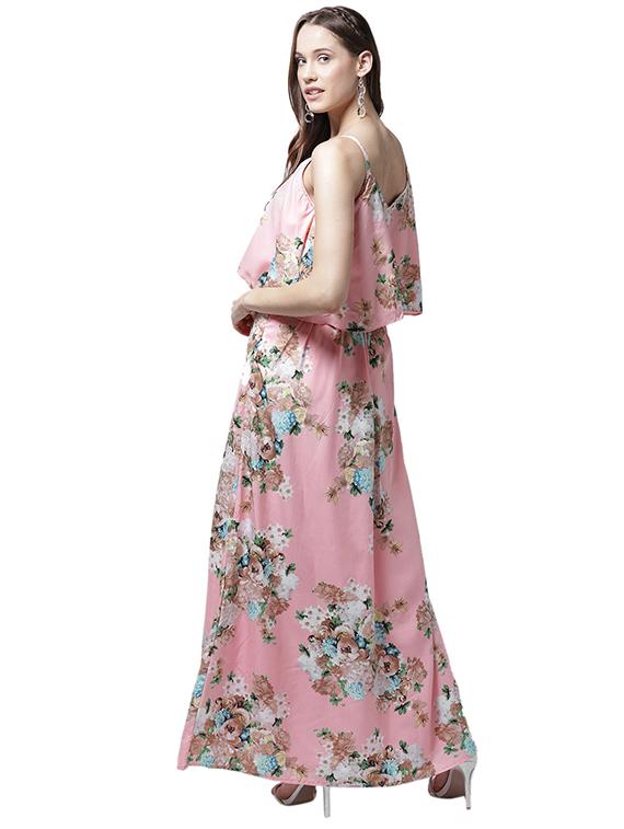 overlay floral maxi dress - 15615411 - Zoom Image - 3