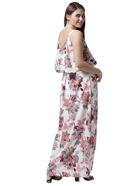 overlay floral maxi dress - 15615412 - Zoom Image - 3