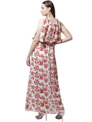 slit flutter sleeve blouson maxi dress - 15615414 - Standard Image - 3