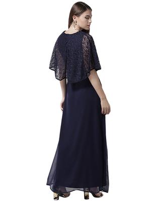 v neck lace overlay maxi dress - 15615417 - Standard Image - 3
