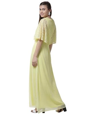 v neck lace overlay maxi dress - 15615419 - Standard Image - 3