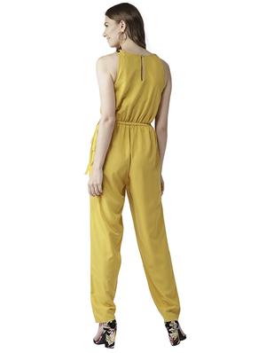elasticated waist full length jumpsuit - 15615421 - Standard Image - 3