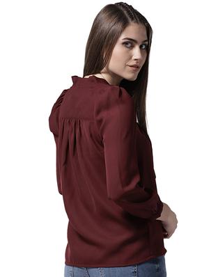 gather detail tie up neck top - 15615428 - Standard Image - 3