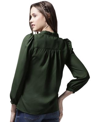 gather detail tie up neck top - 15615429 - Standard Image - 3
