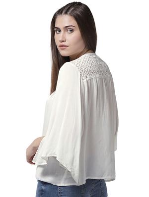 lace yoke pintuck detail top - 15615436 - Standard Image - 3