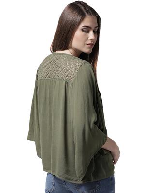 lace yoke pintuck detail top - 15615438 - Standard Image - 3
