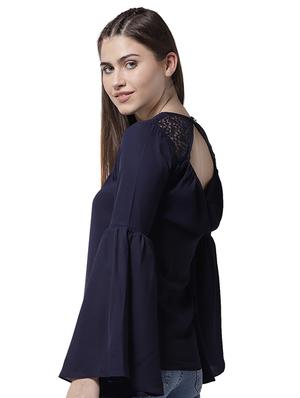lace panel cutout back top - 15615443 - Standard Image - 3