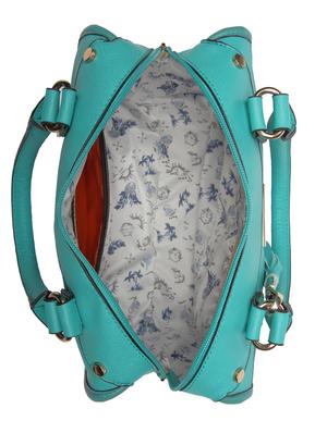 blue leatherette (pu) regular handbag - 15615500 - Standard Image - 3