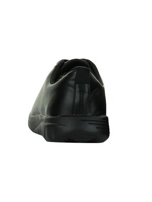 black leatherette lace up sneakers - 15615567 - Standard Image - 3