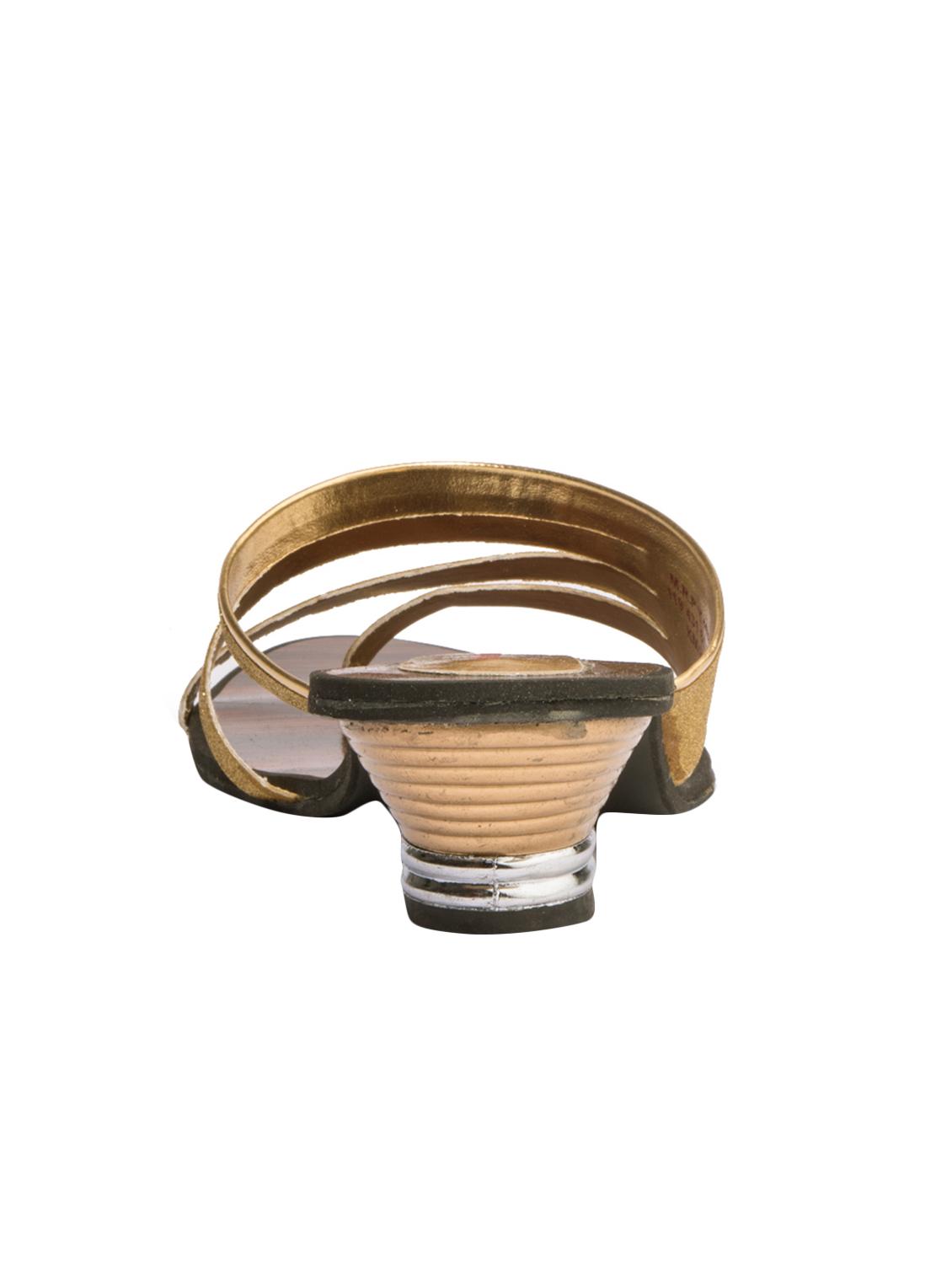 gold slip on sandals - 15615674 - Zoom Image - 3