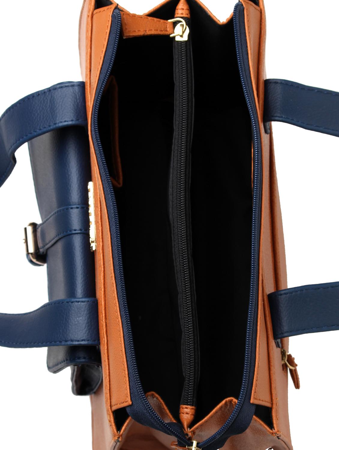 orange leatherette (pu) regular handbag - 15615685 - Zoom Image - 3