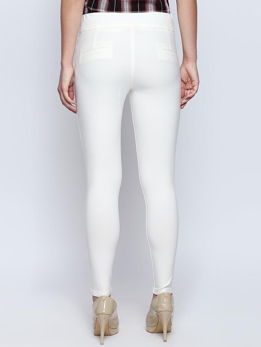 solid ankle length high rise jegging - 15615688 - Zoom Image - 3