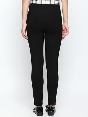 patch detail solid high rise jegging - 15615689 - Standard Image - 3
