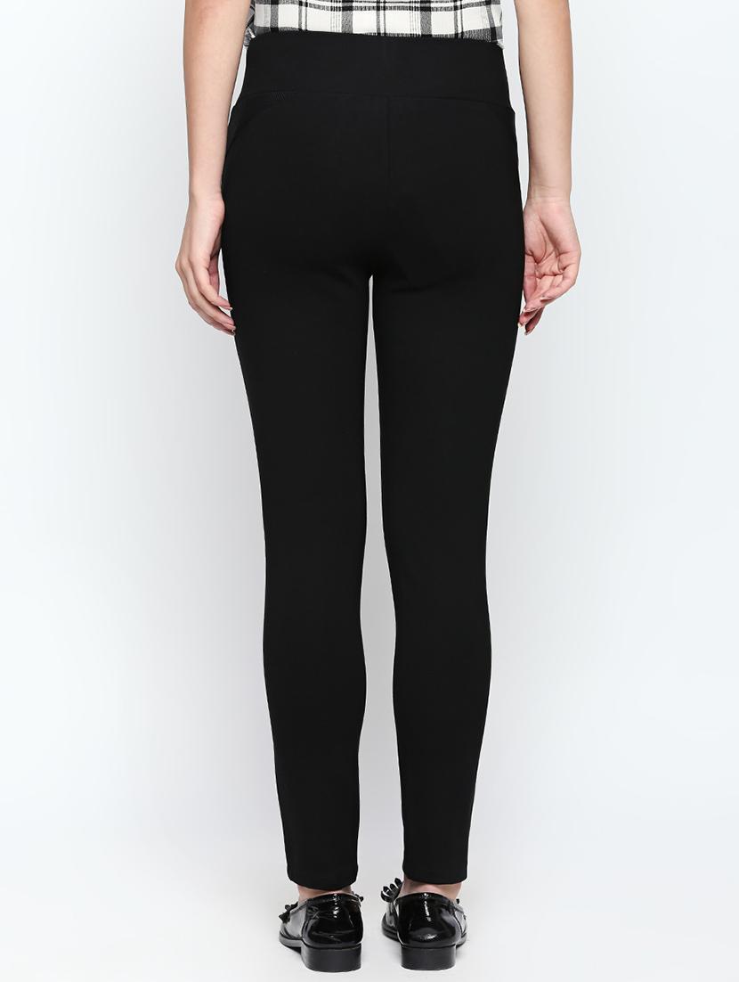 patch detail solid high rise jegging - 15615689 - Zoom Image - 3