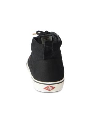 black Canvas lace up sneakers - 15615692 - Standard Image - 3