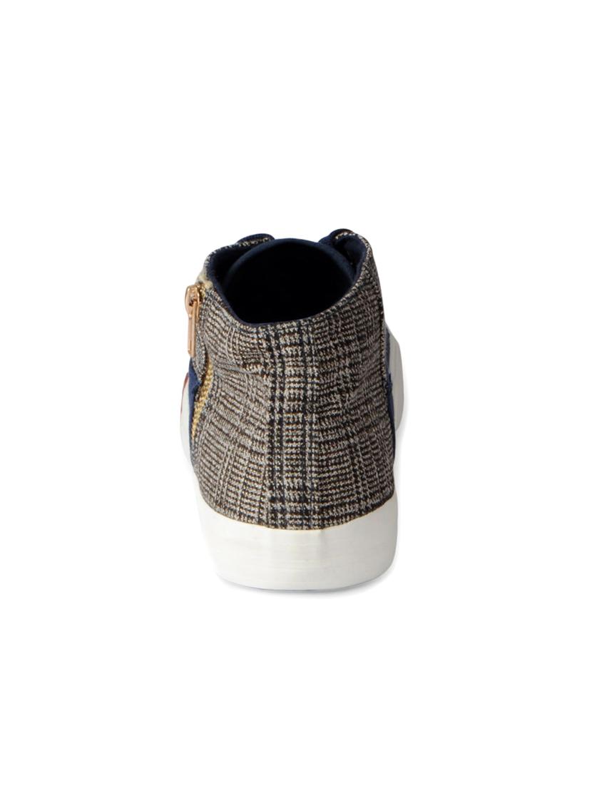 navy Canvas lace up sneakers - 15615697 - Zoom Image - 3