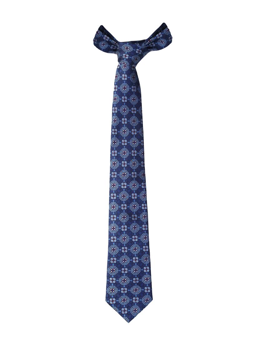 blue micro fiber tie with pocket square and cufflink - 15615759 - Zoom Image - 3