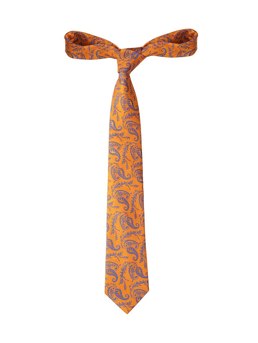 orange micro fiber tie with cufflink and pocketsquare - 15615760 - Zoom Image - 3
