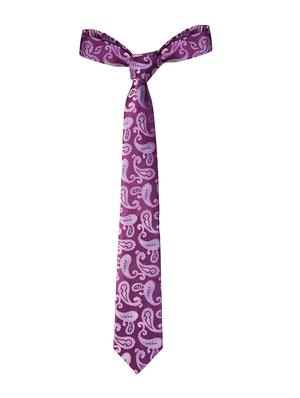 purple micro fiber tie with pocket square and cufflink - 15615761 - Standard Image - 3
