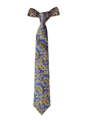 blue microfiber tie with cufflink and pocket square - 15615762 - Standard Image - 3