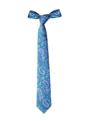 blue micro fiber tie with pocket square and cufflinks - 15615764 - Standard Image - 3