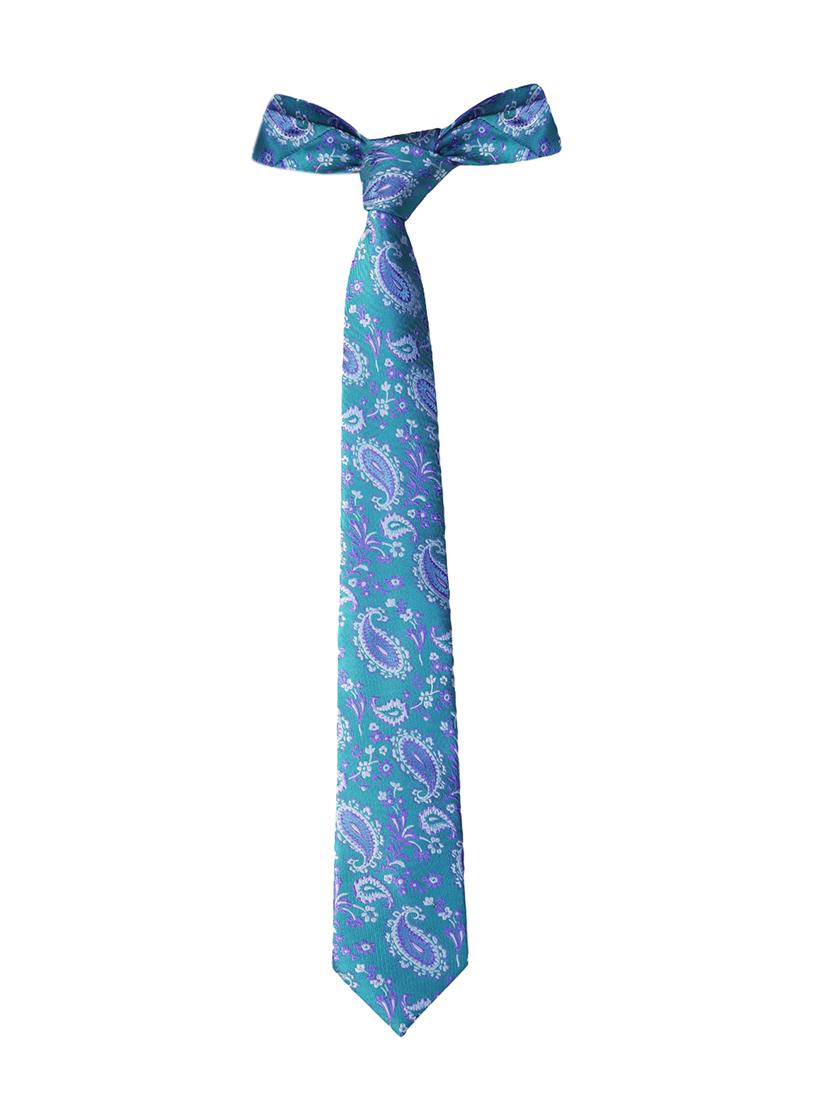 blue micro fiber tie with pocket square and cufflinks - 15615764 - Zoom Image - 3