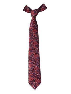 red micro fiber tie with pocket square with cufflink - 15615768 - Standard Image - 3