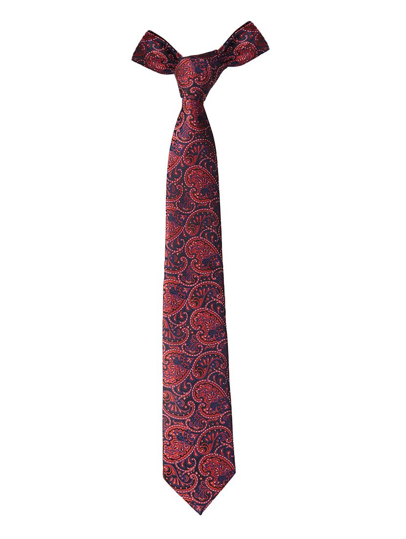 red micro fiber tie with pocket square with cufflink - 15615768 - Zoom Image - 3