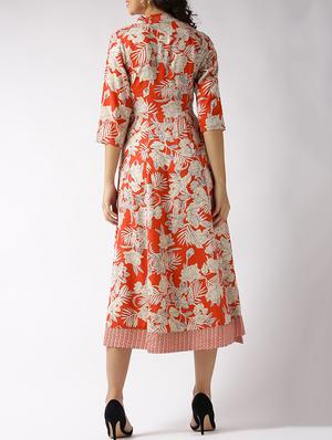 a-line printed dress - 15615806 - Standard Image - 3