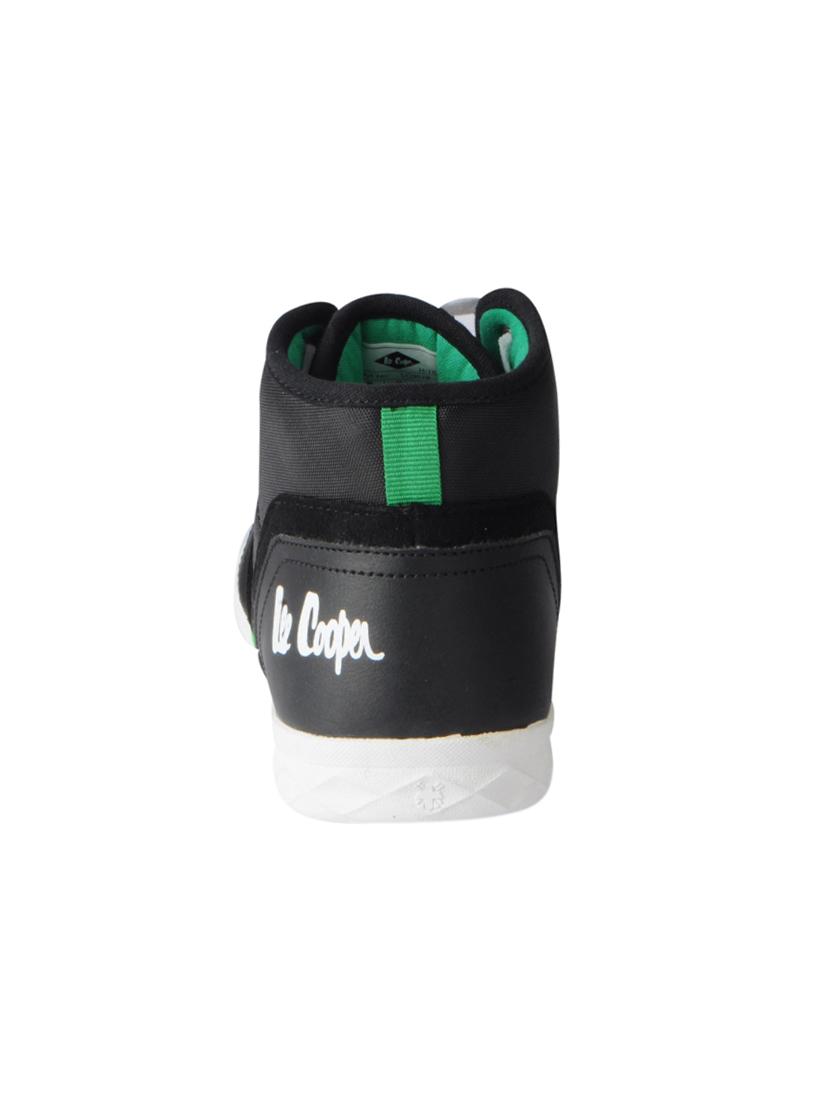 black leatherette lace up sneakers - 15616051 - Zoom Image - 3