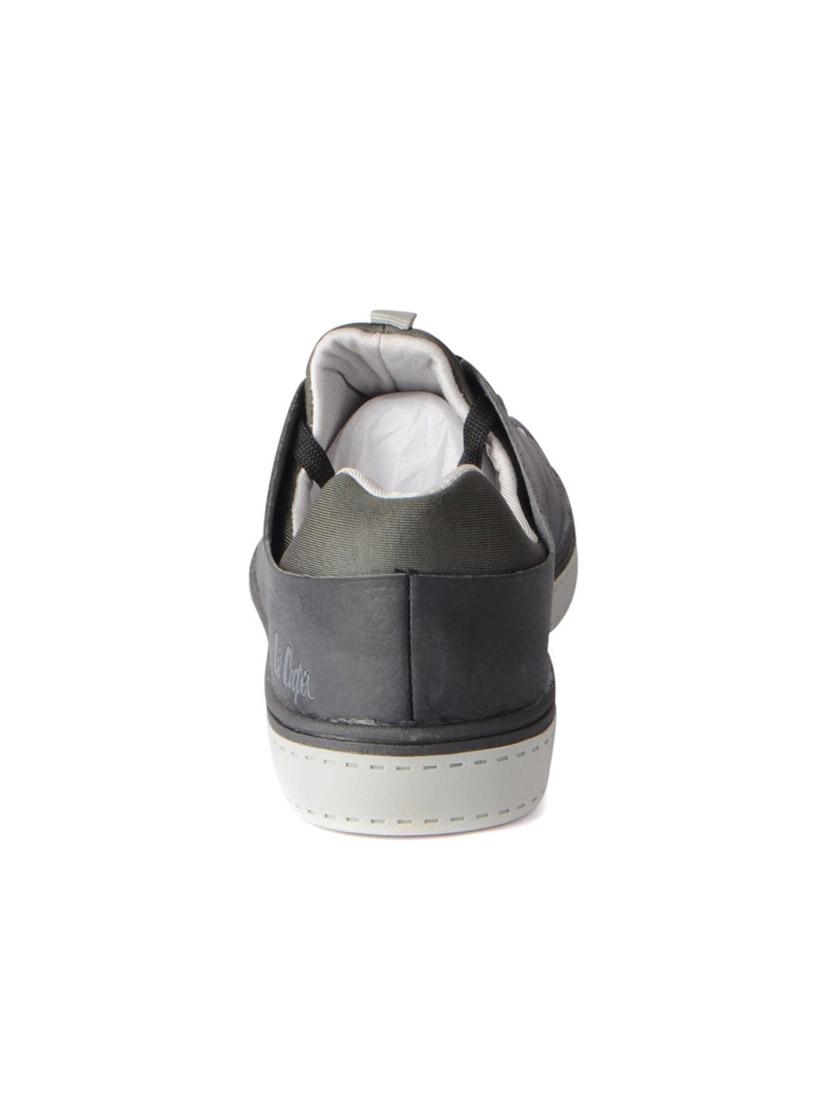 black leatherette lace up sneakers - 15616056 - Zoom Image - 3