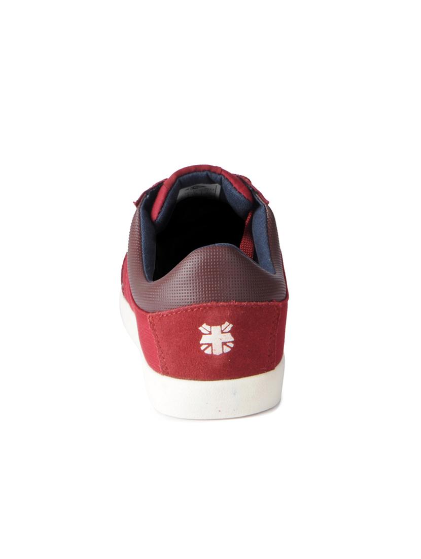 red leatherette lace up sneakers - 15616058 - Zoom Image - 3