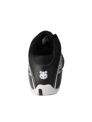 black leatherette lace up sport shoes - 15616061 - Standard Image - 3