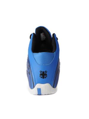 blue leatherette lace up sport shoes - 15616062 - Standard Image - 3