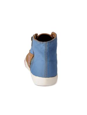brown leatherette lace up sneakers - 15616075 - Standard Image - 3