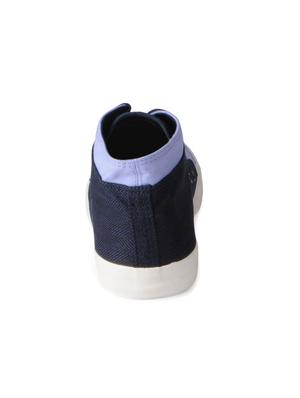 navy Canvas lace up sneakers - 15616076 - Standard Image - 3