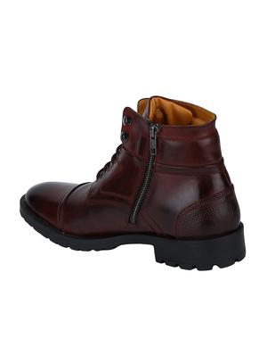 brown Leather high ankle boots - 15616450 - Standard Image - 3
