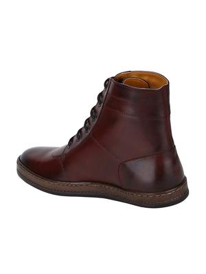 brown Leather high ankle boots - 15616451 - Standard Image - 3