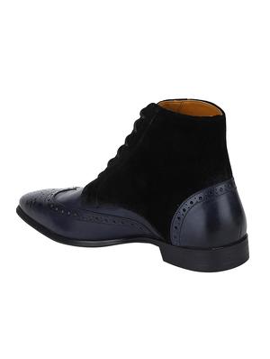 navy Leather low ankle boots - 15616465 - Standard Image - 3