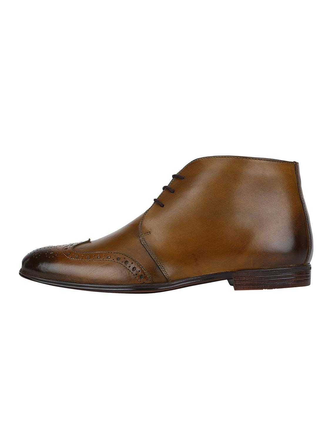 tan Leather low ankle boots - 15616467 - Zoom Image - 3