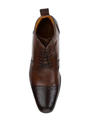 brown Leather high ankle boots - 15616469 - Standard Image - 3