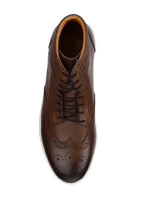 brown Leather lace up sneakers - 15616474 - Standard Image - 3