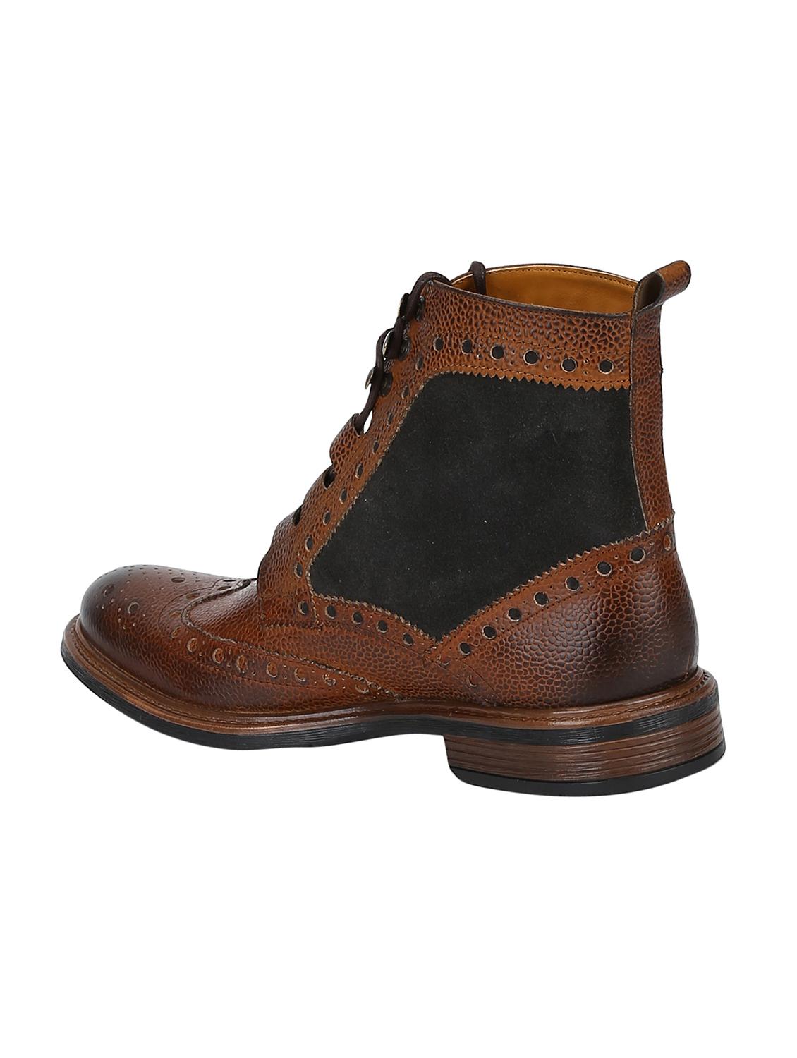 tan Leather high ankle boots - 15616476 - Zoom Image - 3