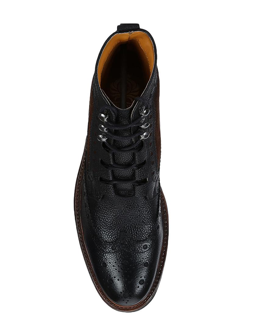 black Leather high ankle boots - 15616477 - Zoom Image - 3