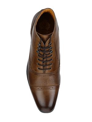 tan Leather high ankle boots - 15616483 - Standard Image - 3